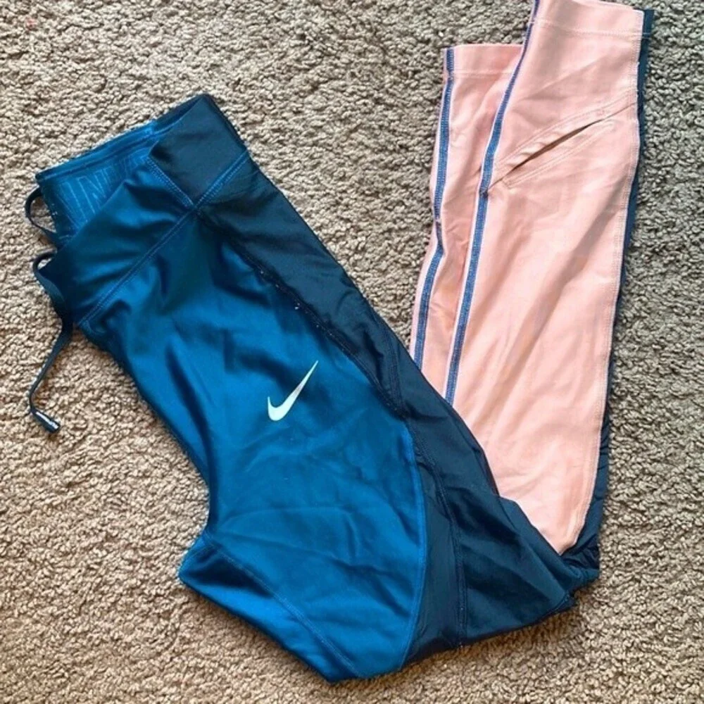 Nike DriFit Size Small Teal Power Speed Tight Fit Legging athletic - Picture 2 of 8